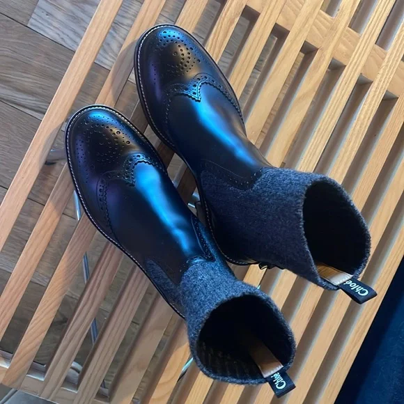 Like New Chloe Franne Sock Ankle Boot - Picture 6 of 10